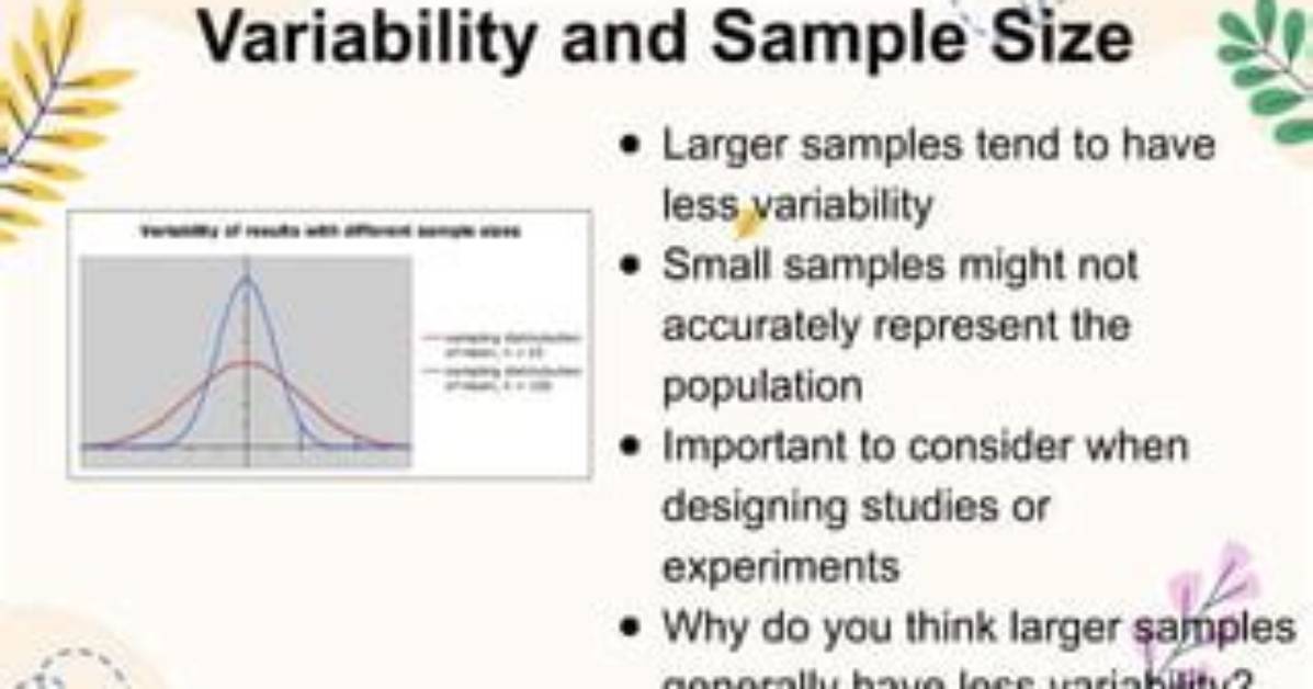 Do Larger Samples Have Less Variability?