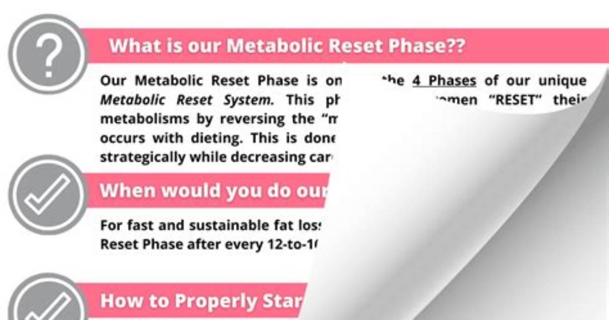 Do Metabolic Reset Work?