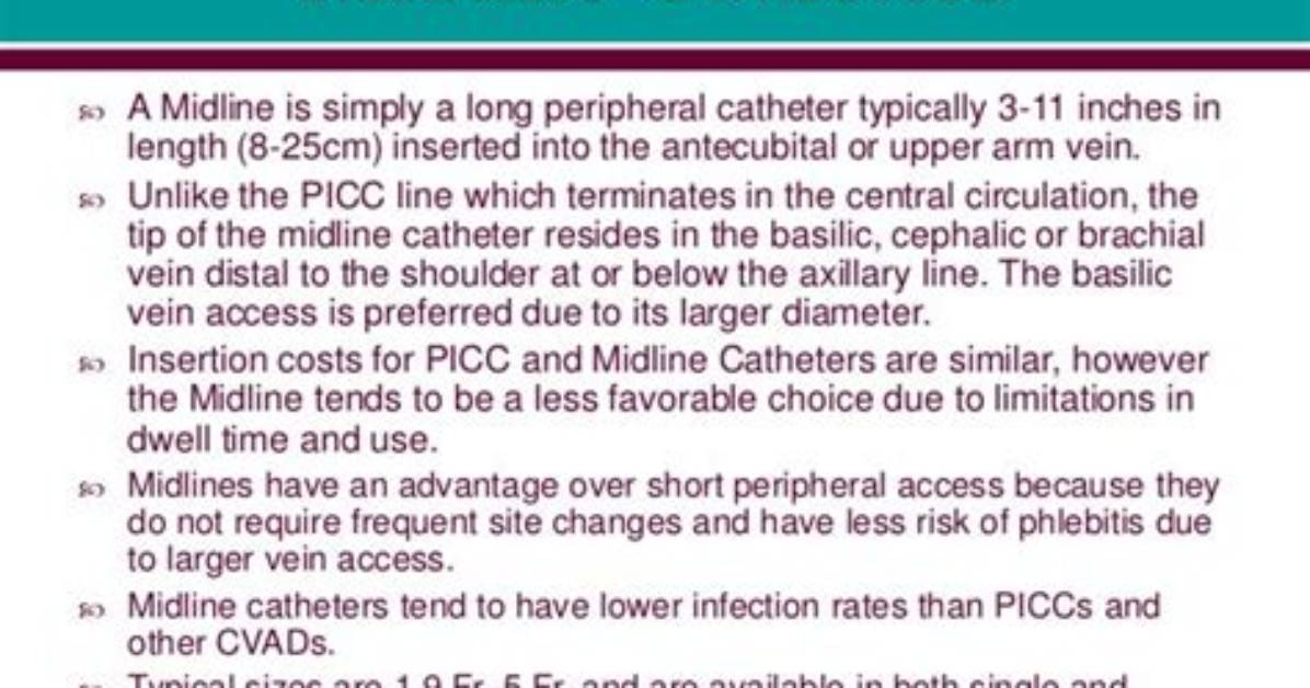 Do Midlines Need Heparin?