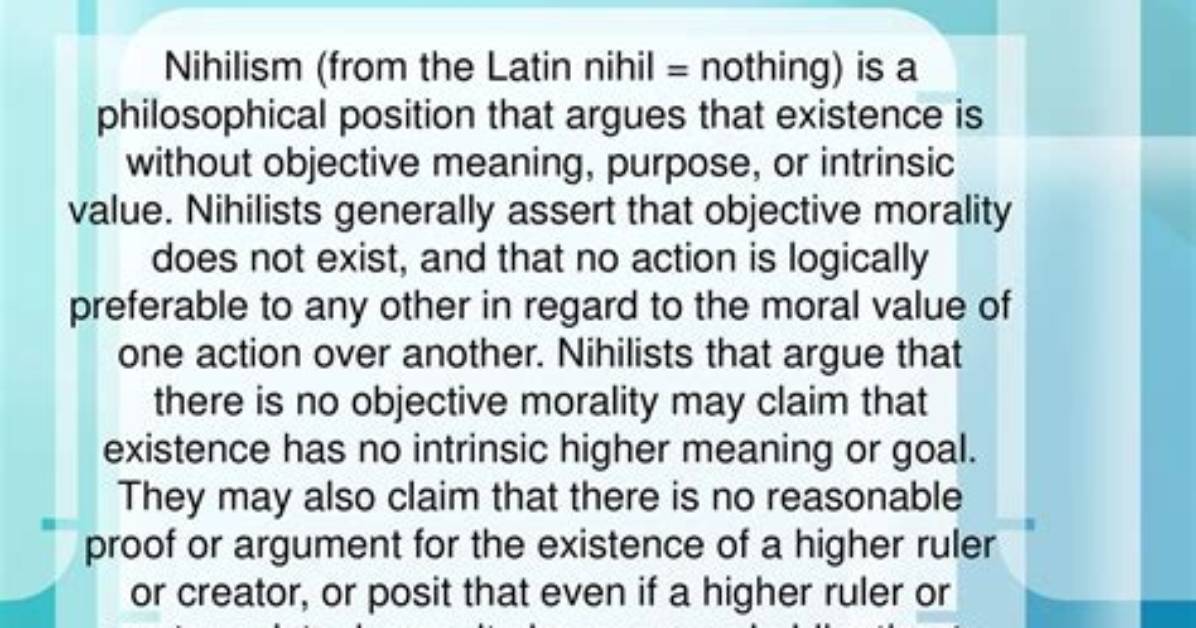 Do Nihilists Really Exist?