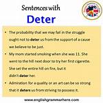 Do Not Deter Meaning?