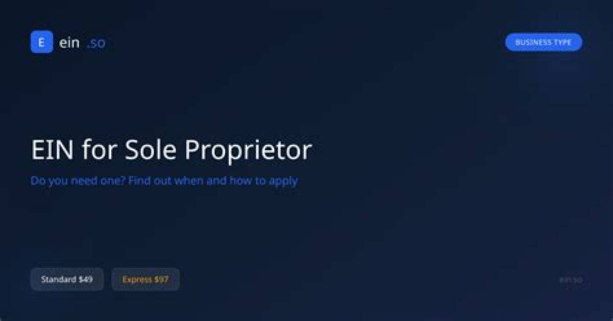 Do Sole Proprietor Need Ein?
