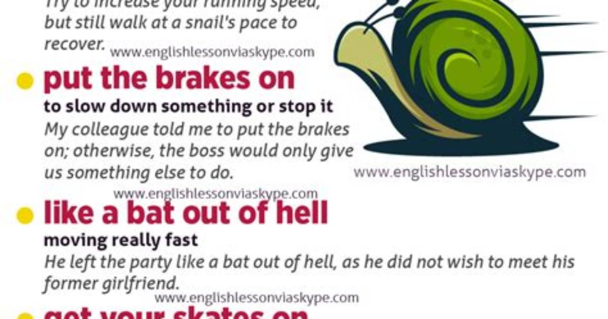 Do Something Fast Idiom?