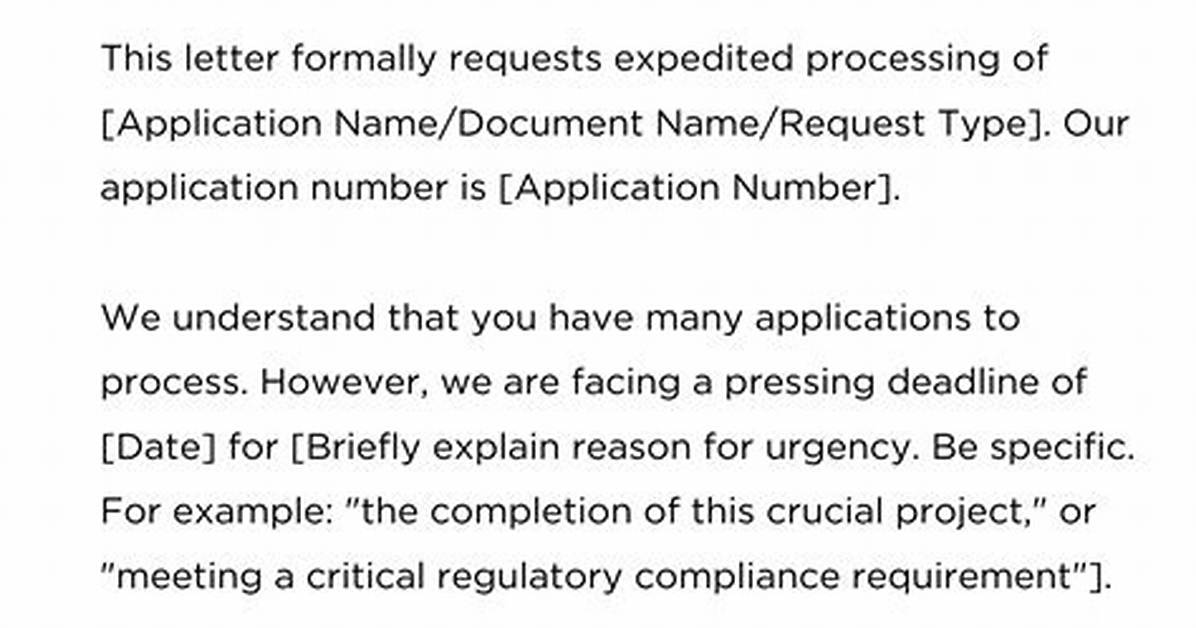 Do to Expedite the Process?
