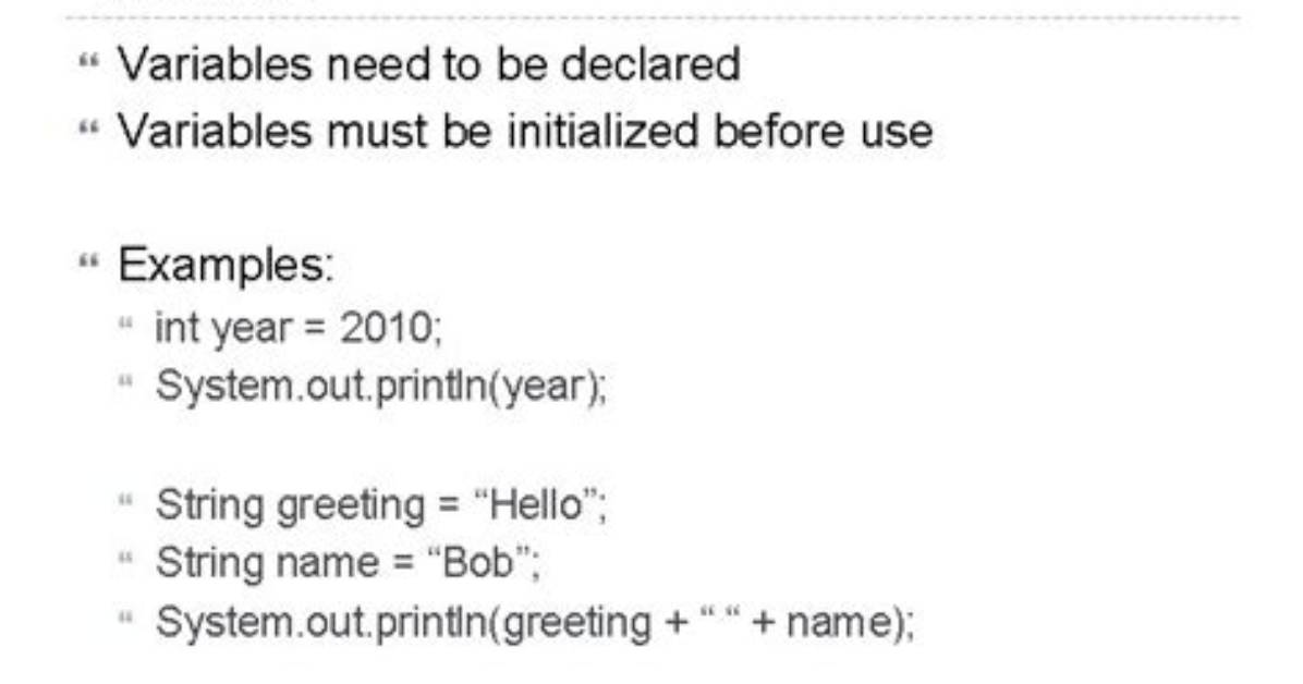 Do Variables Need to Be Initialized?