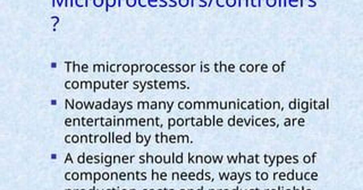 Do We Need Microprocessor?