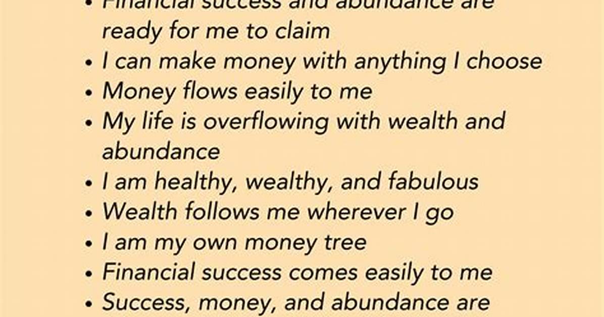 Do Wealth Affirmations Work?