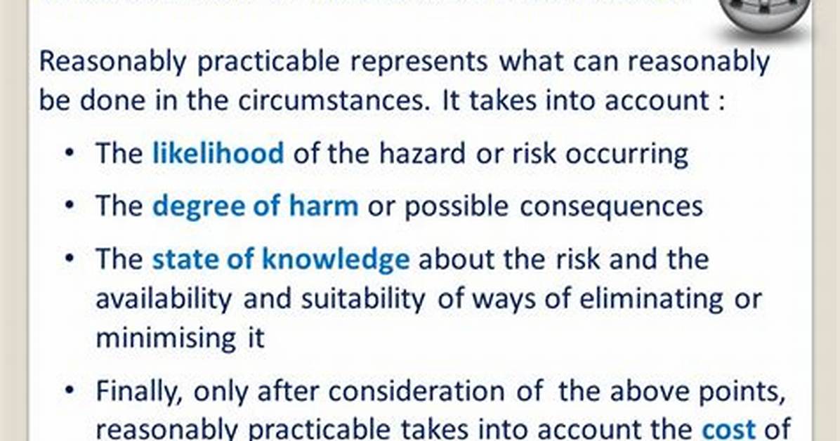 Do What Is Reasonably Practicable?