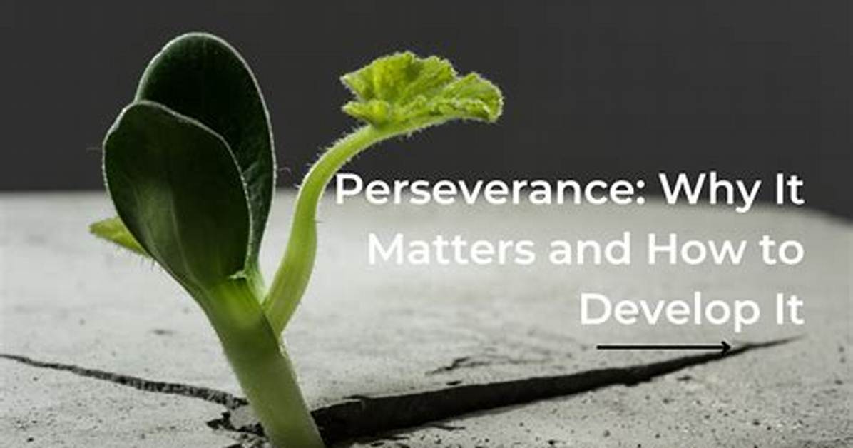 Do You Develop Perseverance?