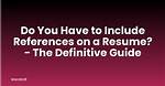 Do You Have to Include?