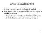 Do You Override the Finalize Method?