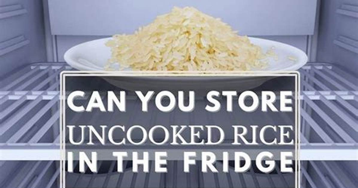 Do You Store Rice?