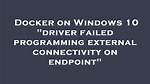 Docker: Driver Failed Programming External Connectivity on Endpoint Webserver