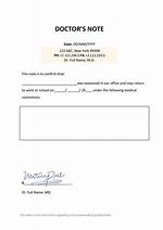 Doctors Note Templates