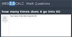 Does 4 Go into 60?