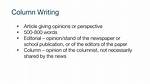 Does a Columnist Write?