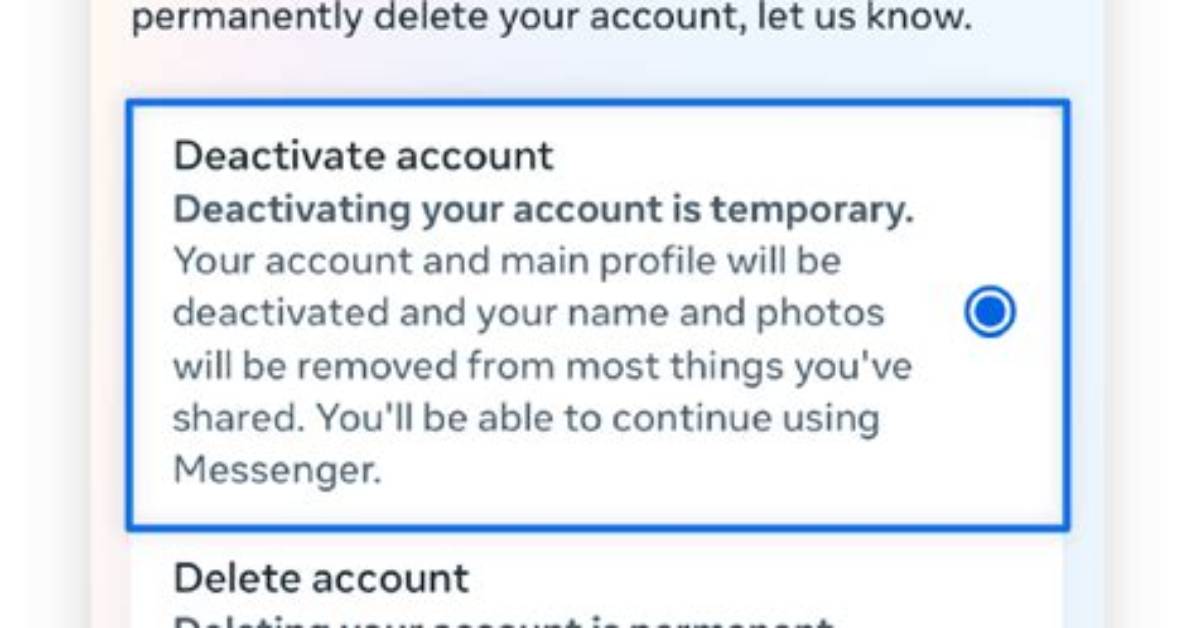 Does a Deactivated Facebook Delete?