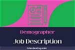Does a Demographer Do?