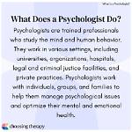 Does a Psychologist Do?