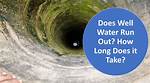 Does a Well Run Dry?