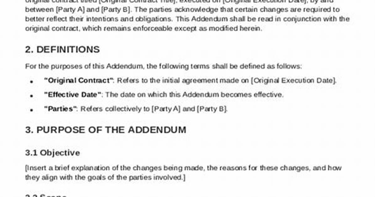 Does Addendum Supersede Contract?