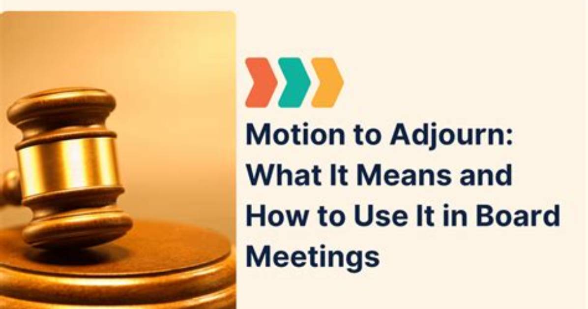 Does Adjournment Require a Motion?