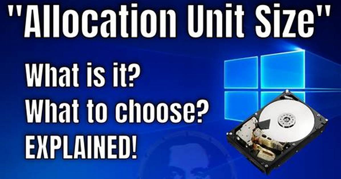 Does Allocation Unit Size Matter?