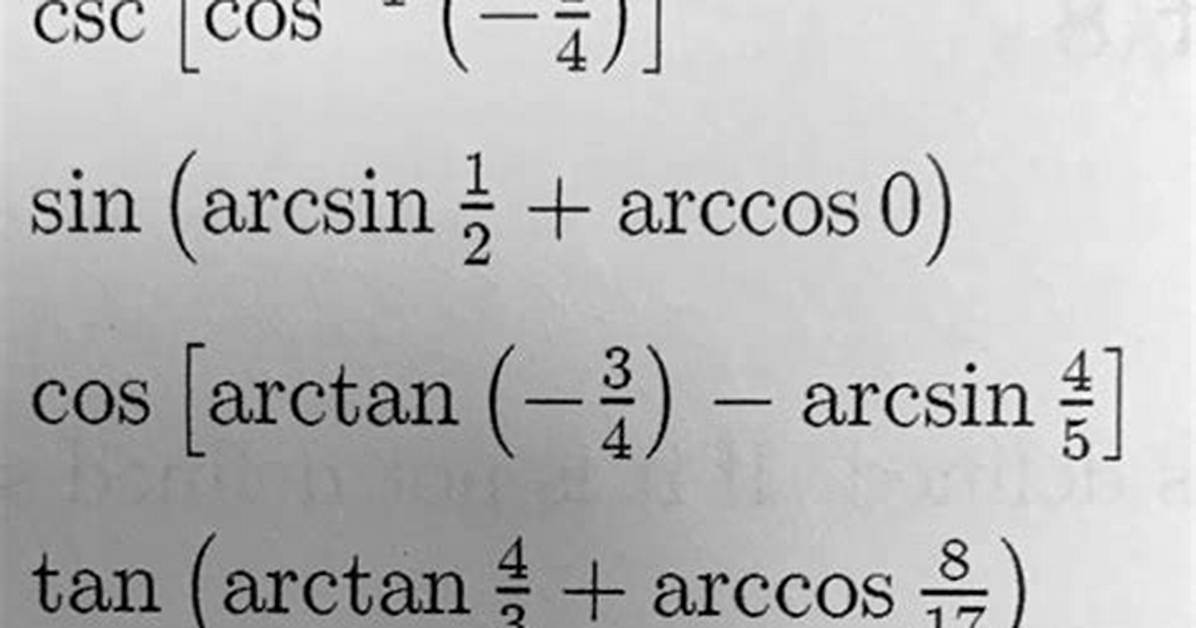 Does Arcsin Do Csc?