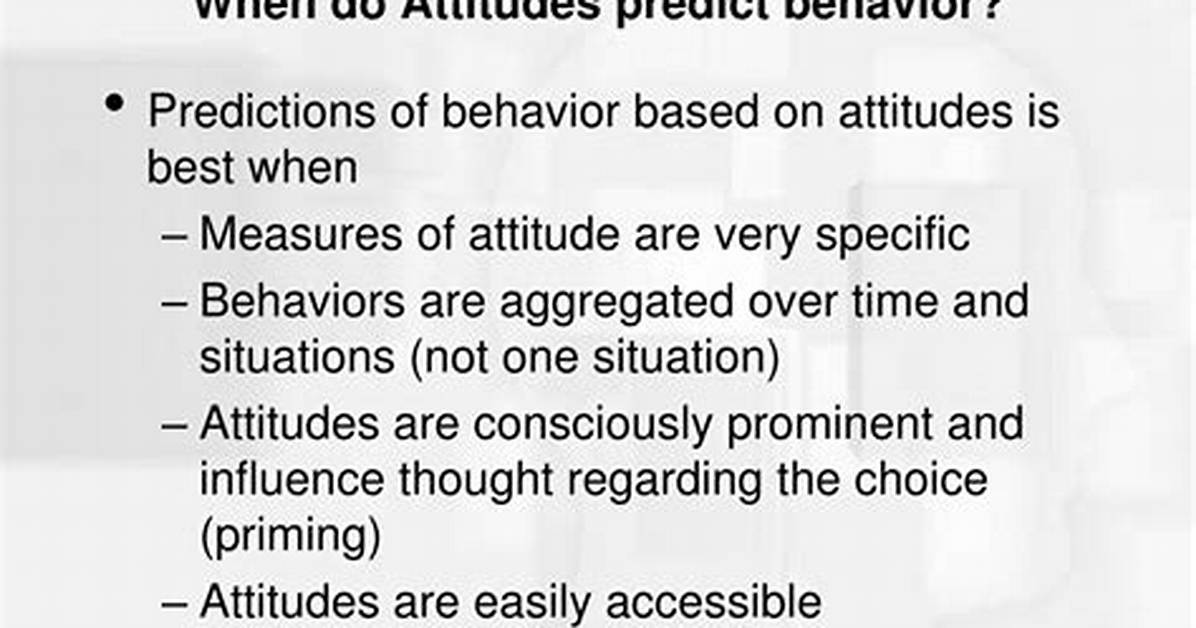 Does Attitude Predict Behavior?
