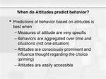 Does Attitude Predict Behavior?