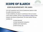 Does B. Arch Has Scope?