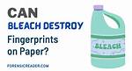 Does Bleach Remove Fingerprints?