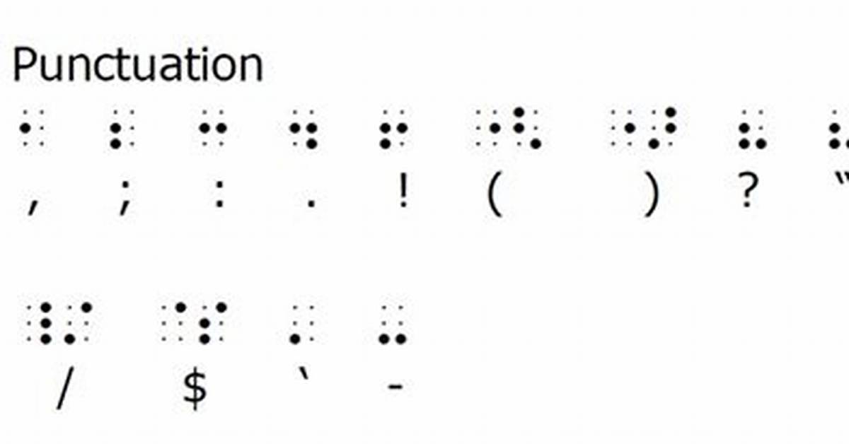 Does Braille Have Punctuation?