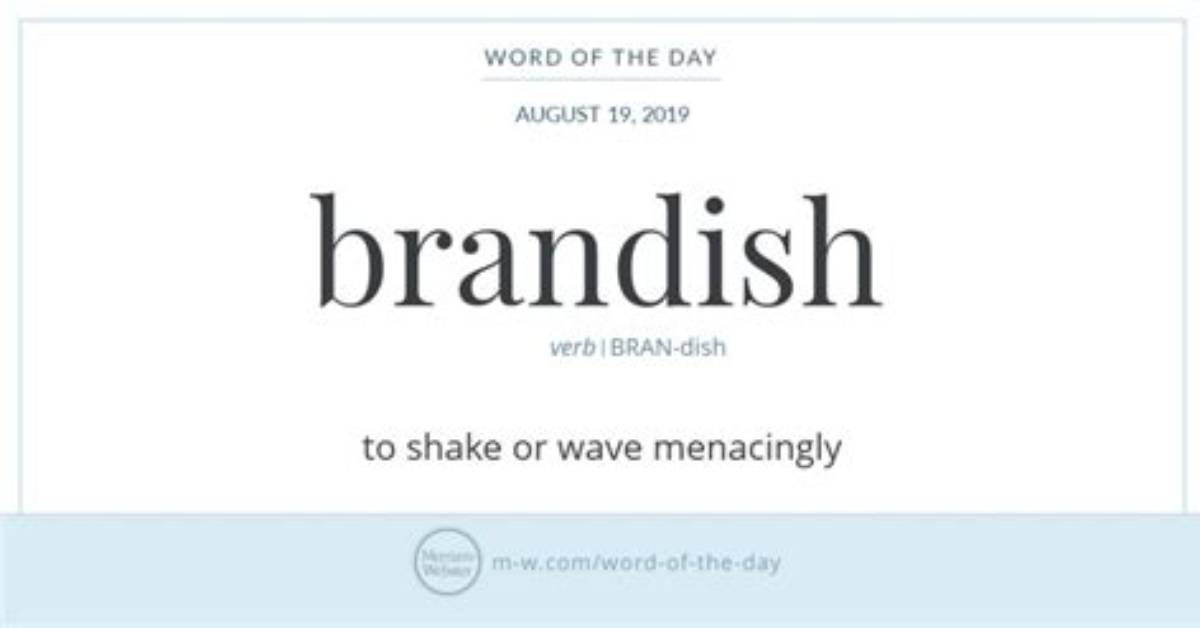 Does Brandish Mean Wave?