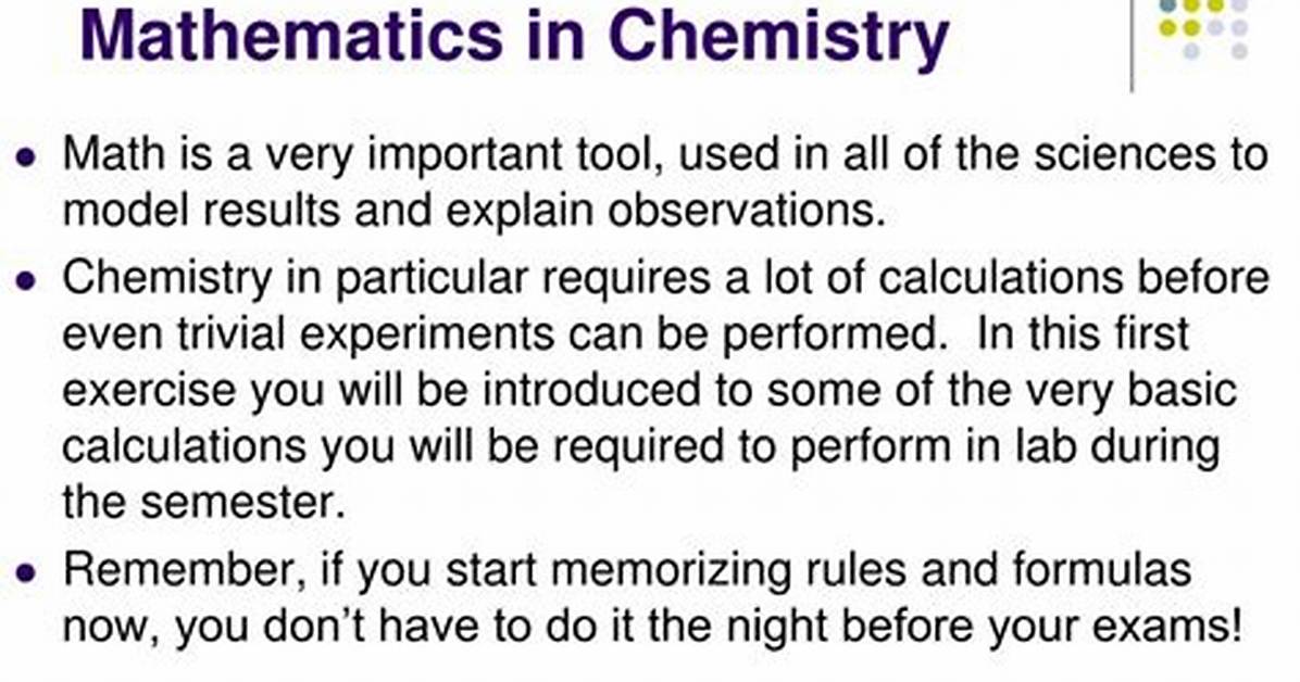 Does Chemistry Use Math