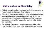 Does Chemistry Use Math