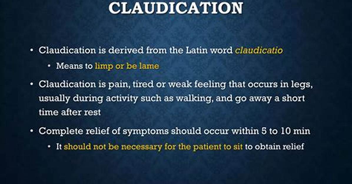 Does Claudication Go Away?