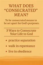 Does Consecrated Mean Blessed?