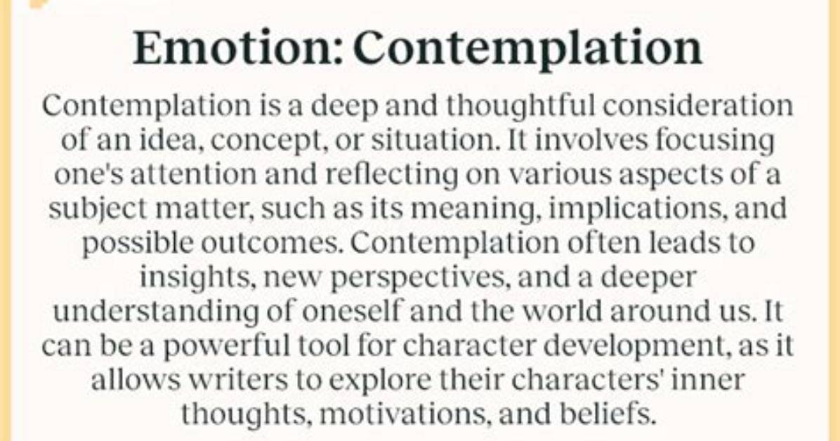 Does Contemplative Mean Thoughtful?