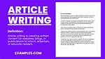 Does Correspondent Write Articles?