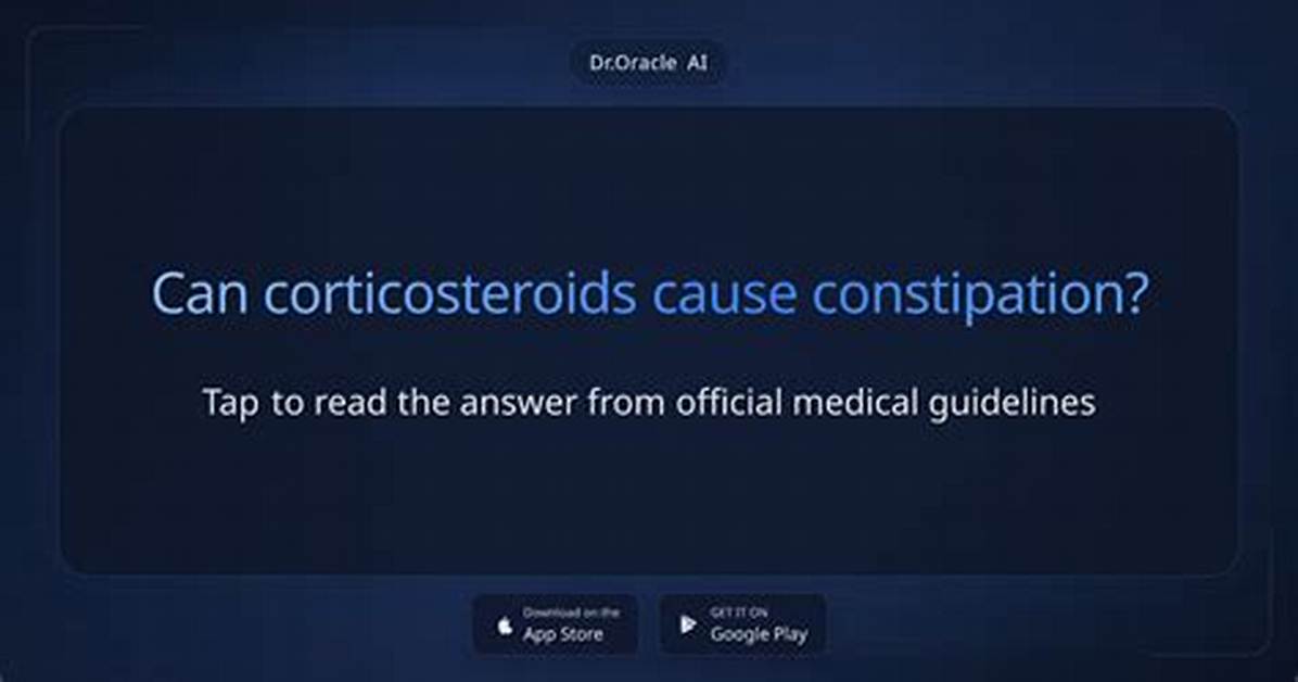 Does Corticosteroids Cause Constipation?