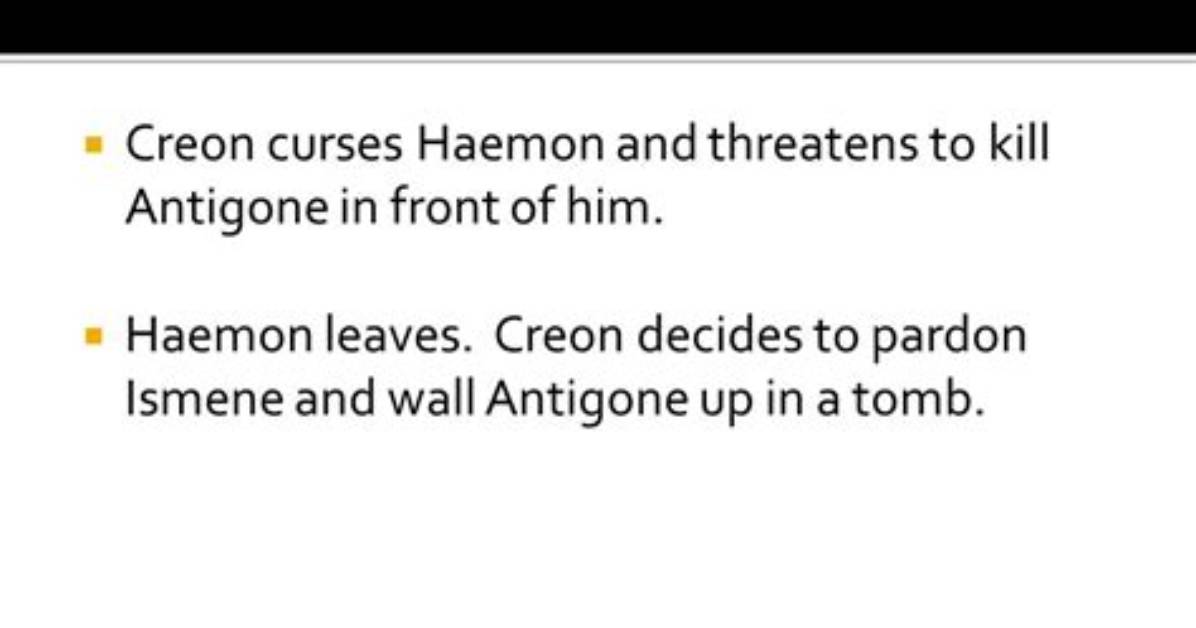 Does Creon Kill Haemon?