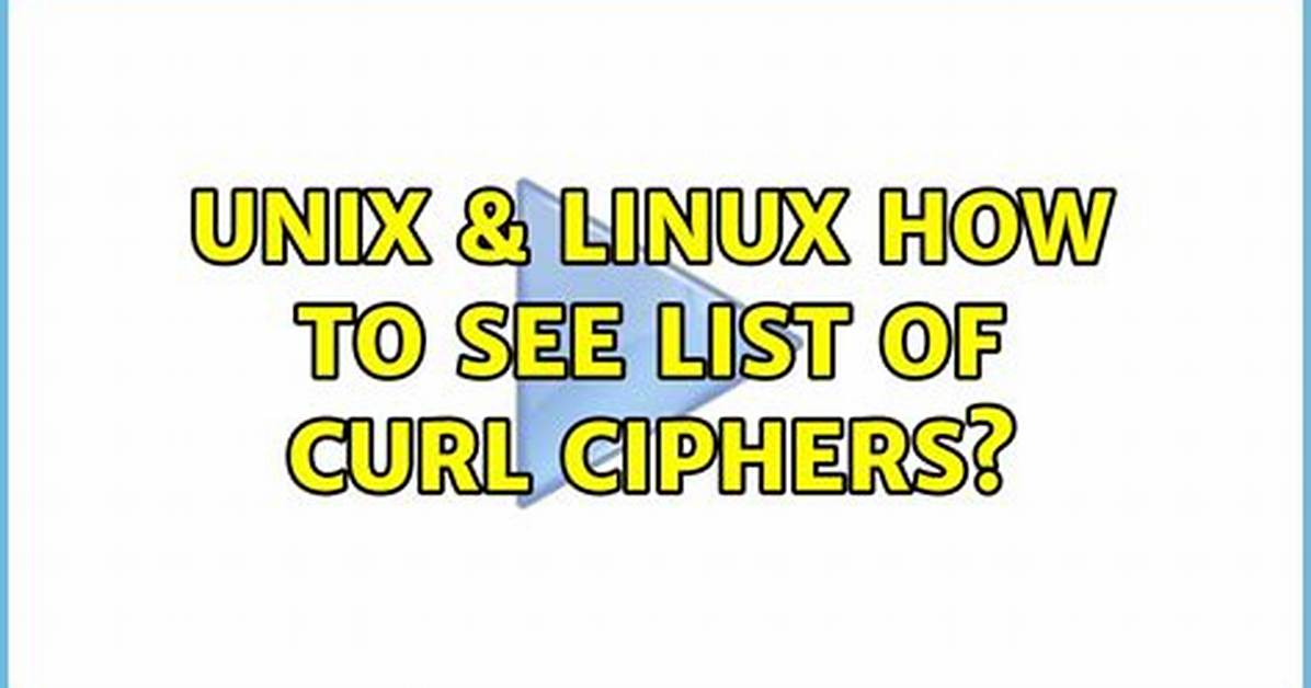 Does Curl Use Ciphers?