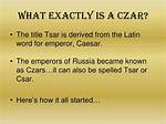 Does Czar Come from Caesar?