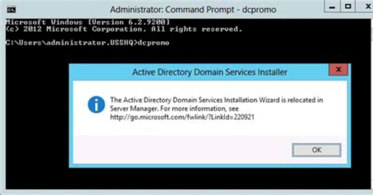 Does Dcpromo Work in 2012 Server?
