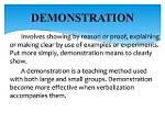 Does Demonstration Mean Presentation?