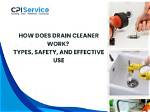 Does Drain Cleaner Work?