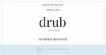 Does Drub Mean Beat?