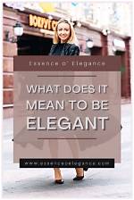 Does Elegant Means Stylish?