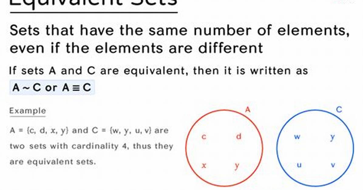 Does Equivalent Mean the Same as Equal?